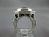EXTRA LARGE 6.45CT DIAMOND & AAA SAPPHIRE 18KT WHITE GOLD ENGAGEMENT RING #27473