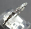 ESTATE .19CT DIAMOND 14KT WHITE GOLD 3D CLASSIC BAR BEADED FUN RING