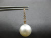 ESTATE .30CT DIAMOND & AAA SOUTH SEA PEARL 14KT ROSE GOLD FUN LEVERBACK EARRINGS