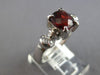 2.19CT DIAMOND & AAA GARNET 14KT WHITE GOLD CUSHION & ROUND FRIENDSHIP LOVE RING