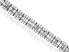 4.93CT DIAMOND 14KT WHITE GOLD 3D ROUND & BAGUETTE CHANNEL PRONG TENNIS BRACELET