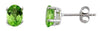 ESTATE 1.80CT AAA PERIDOT 14KT WHITE GOLD 3D CLASSIC OVAL STUD EARRINGS