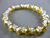 YELLOW CRYSTAL VENETIAN GLASS STRETCH BRACELET CZs JUST BEAUTIFUL!