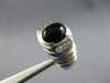 ESTATE .15CT DIAMOND & AAA ONYX CABOCHON 14KT WHITE GOLD OVAL & ROUND MENS RING