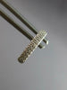 ESTATE .15CT DIAMOND 14KT WHITE GOLD 2 ROW SQUARE ROUND HUGGIE HANGING EARRINGS