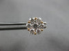 ESTATE LARGE 1.55CT DIAMOND 18KT ROSE GOLD ROUND FLOWER INVISIBLE STUD EARRINGS