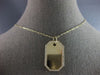 .69CT DIAMOND 14KT YELLOW GOLD 3D CLASSIC OCTAGON DOG TAG FUN FLOATING PENDANT
