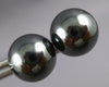 ESTATE LARGE 14KT YELLOW AND BALCK GOLD 3D CLASSIC BALL STUD EARRINGS #27457