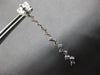 ESTATE 1.50CT DIAMOND 18K WHITE GOLD CRISS CROSS CHANDELIER FUN HANGING EARRINGS