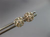 ESTATE .53CT DIAMOND 14KT ROSE GOLD 3D FLOWER SNOWFLAKE STUD EARRINGS