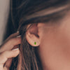ESTATE 2.1CT AAA PERIDOT 14KT YELLOW GOLD CLASSIC PEAR SHAPE STUD EARRINGS