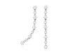 ESTATE .42CT DIAMOND 14KT WHITE GOLD 9 STONE CLASSIC CHANDELIER HANGNG EARRINGS
