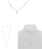.08CT DIAMOND 14KT YELLOW GOLD 3D INITIAL T SOLITAIRE BY THE YARD FUN NECKLACE