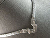 ESTATE .32CT DIAMOND 14KT WHITE GOLD 3D CLASSIC V SHAPE LOVE NECKLACE