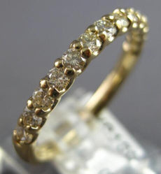 .58CT DIAMOND 14KT YELLOW GOLD SHARED PRONG COMFORT FIT WEDDING ANNIVERSARY RING