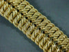 ANTIQUE WIDE & LONG 18K YELLOW GOLD GRADUATING HANDCRAFTED WOVEN BRACELET #22216