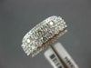 WIDE 1.75CT DIAMOND 18KT WHITE GOLD 3D ROUND MULTI ROW CLASSIC ANNIVERSARY RING