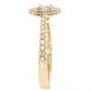 ESTATE .30CT DIAMOND 18KT ROSE GOLD 3D CLASSIC DOUBLE HALO ROUND ENGAGEMENT RING
