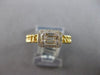 .22CT DIAMOND 14KT YELLOW GOLD ROUND & BAGUETTE SQUARE HALO LOVE KNOT FUN RING