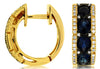 1.79CT DIAMOND & AAA SAPPHIRE 14KT YELLOW GOLD OVAL & ROUND FUN HANGING EARRINGS