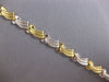 ESTATE 14KT WHITE & YELLOW GOLD 3D CLASSIC MATTE & SHINY MULTI BOW FUN BRACELET
