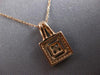 .30CT WHITE & CHOCOLATE FANCY DIAMOND 14K WHITE & ROSE GOLD HALO FOATING PENDANT