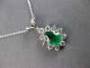 .80CT DIAMOND & AAA EMERALD 14KT WHITE GOLD 3D PEAR SHAPE & ROUND PENDANT #27923
