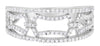 ESTATE .41CT DIAMOND 14KT WHITE GOLD 3D HEXAGON LOVE KNOT FUN RING