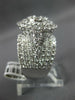 EXTRA LARGE 4.22CT DIAMOND 18KT WHITE GOLD 3D FILIGREE COCKTAIL ENGAGEMENT RING