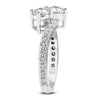 ESATE 2.0CT DIAMOND 14KT WHITE GOLD 3D CLASSIC ROUND CRISS CROSS FUN LOVE RING