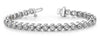 LARGE 4.0CT DIAMOND 14KT WHITE GOLD 3D ROUND FILIGREE MILGRAIN TENNIS BRACELET