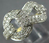 ESTATE WIDE .88CT DIAMOND 14KT 2 TONE GOLD 3D LOVE KNOT FUN RING #27631