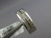 WIDE .80CT DIAMOND PLATINUM 3D PRINCESS CHANNEL 2 ROW WEDDING ANNIVERSARY RING