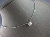 ESTATE .80CT DIAMOND 14KT WHITE GOLD 3D FLOWER BY THE YARD LOVE NECKLACE #27627