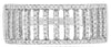 ESTATE WIDE .32CT DIAMOND 14KT WHITE GOLD 3D MULTI BAR RECTANGULAR FUN RING