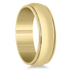 14KT YELLOW GOLD 3D CLASSIC SOLID 6MM MILGRAIN UNISEX WEDDING ANNIVERSARY RING
