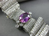 WIDE AGL CERTIFIED 26.43CT DIAMOND & PURPLE SAPPHIRE PLATINUM 3D TENNIS BRACELET