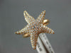 ESTATE WIDE .77CT DIAMOND 14KT ROSE GOLD 3D CLASSIC LUCKY STARFISH FUN RING