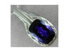 ANTIQUE EXTRA LARGE 10.0CT AAA AMETHYST 14KT WHITE GOLD FILIGREE BROOCH PENDANT