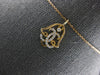 ESTATE .13CT DIAMOND 14KT ROSE GOLD 3D ROUND FILIGREE BELL FUN FLOATING PENDANT