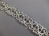 ESTATE WIDE 1.23CT DIAMOND 14KT WHITE GOLD MULTI HEART FILIGREE TENNIS BRACELET