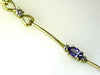 .91CT DIAMOND & AAA TANZANITE 14KT YELLOW GOLD 3D 3 STONE LOVE TENNIS BRACELET