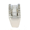 1.79CT DIAMOND 18K WHITE GOLD 3D ROUND & BAGUETTE SEMI ETERNITY ANNIVERSARY RING