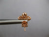 ESTATE LARGE .90CT DIAMOND 14KT ROSE GOLD 3D 4 LEAF CLOVER FLOWER STUD EARRINGS