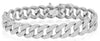 6.17CT DIAMOND 18KT WHITE GOLD ROUND CLASSIC PAVE ETERNITY CUBAN TENNIS BRACELET