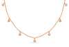 .42CT DIAMOND 14KT ROSE GOLD CLASSIC BEZEL CHANDELIER BY THE YARD LOVE NECKLACE