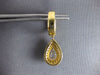 ESTATE .70CT DIAMOND 14K YELLOW GOLD ROUND TEAR DROP HUGGIE FUN HANGING EARRINGS