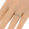 ESTATE .08CT DIAMOND 18K WHITE & ROSE GOLD HALO CRISS CROSS FRIENDSHIP LOVE RING