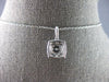 .43CT DIAMOND 14KT WHITE GOLD ROUND & BAGUETTE CLUSTER FILIGREE FLOATING PENDANT
