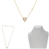 ESTATE .14CT DIAMOND 14KT ROSE GOLD KEY TO YOUR HEART ADJUSTABLE LOVE NECKLACE